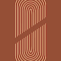 Mid Century Modern 6 - Geometrical Abstract - Minimal Print - Terracotta Abstract - Burnt Sienna